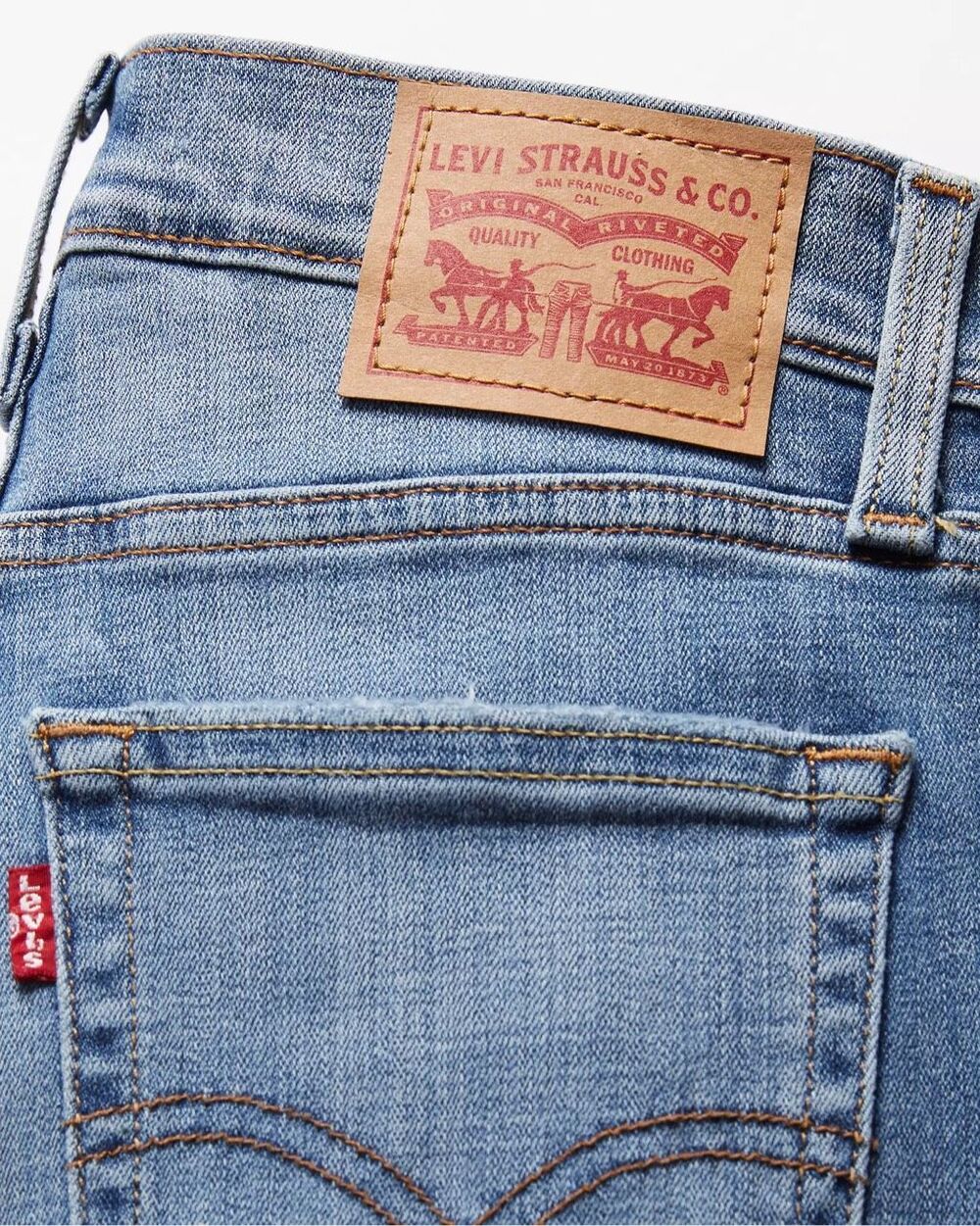Levi’s 724 High Rise Straight Slim Jeans Wondrous Time Medium Wash 26x30 - Picture 6 of 7